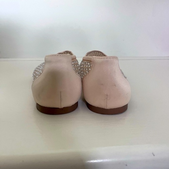 Zara Mesh Sheer Rhinestone Round Ballet Flats - Picture 7 of 8